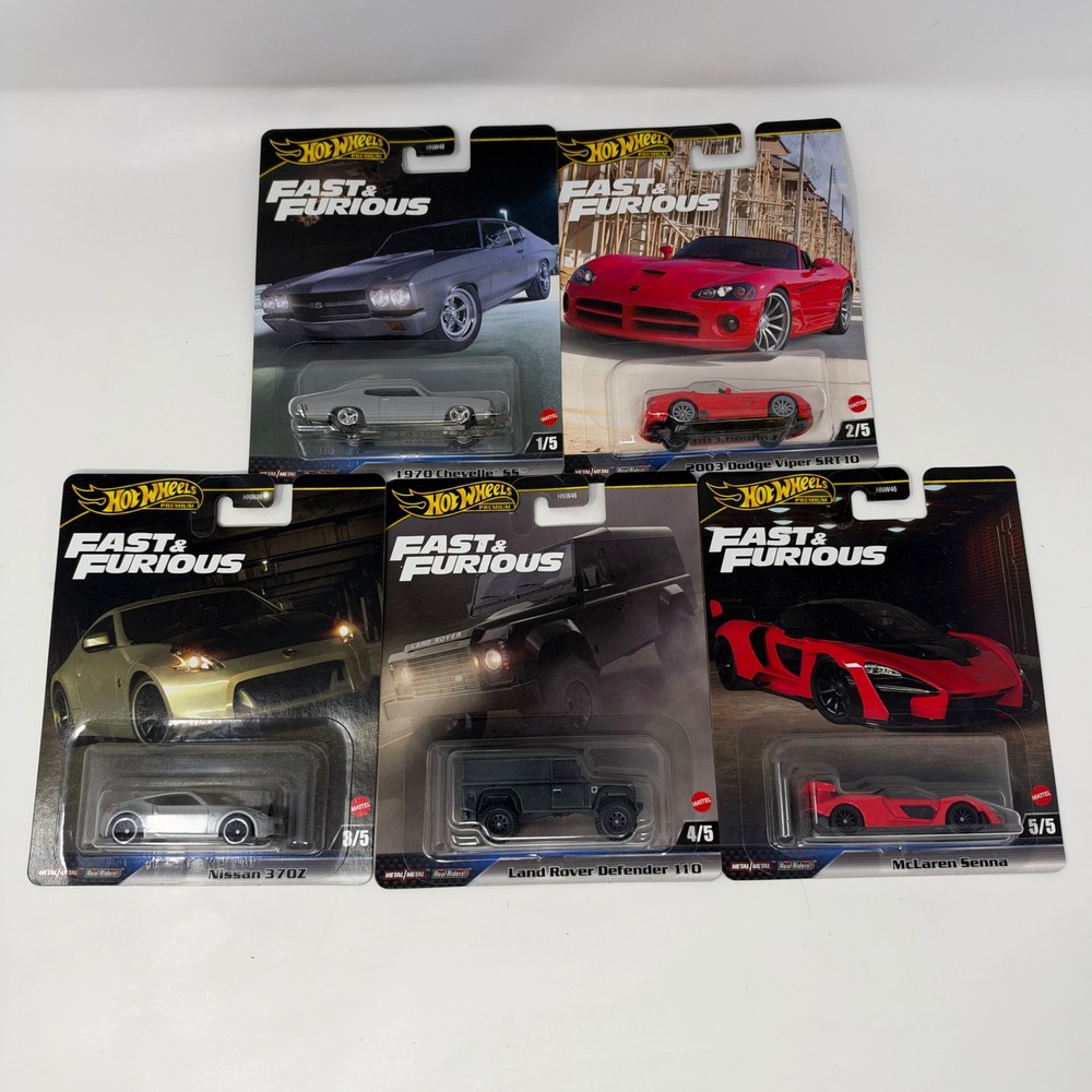 Hot Wheels Premium Fast & Furious 2025 Mix 1 Complete Set Chevelle Viper 370Z
